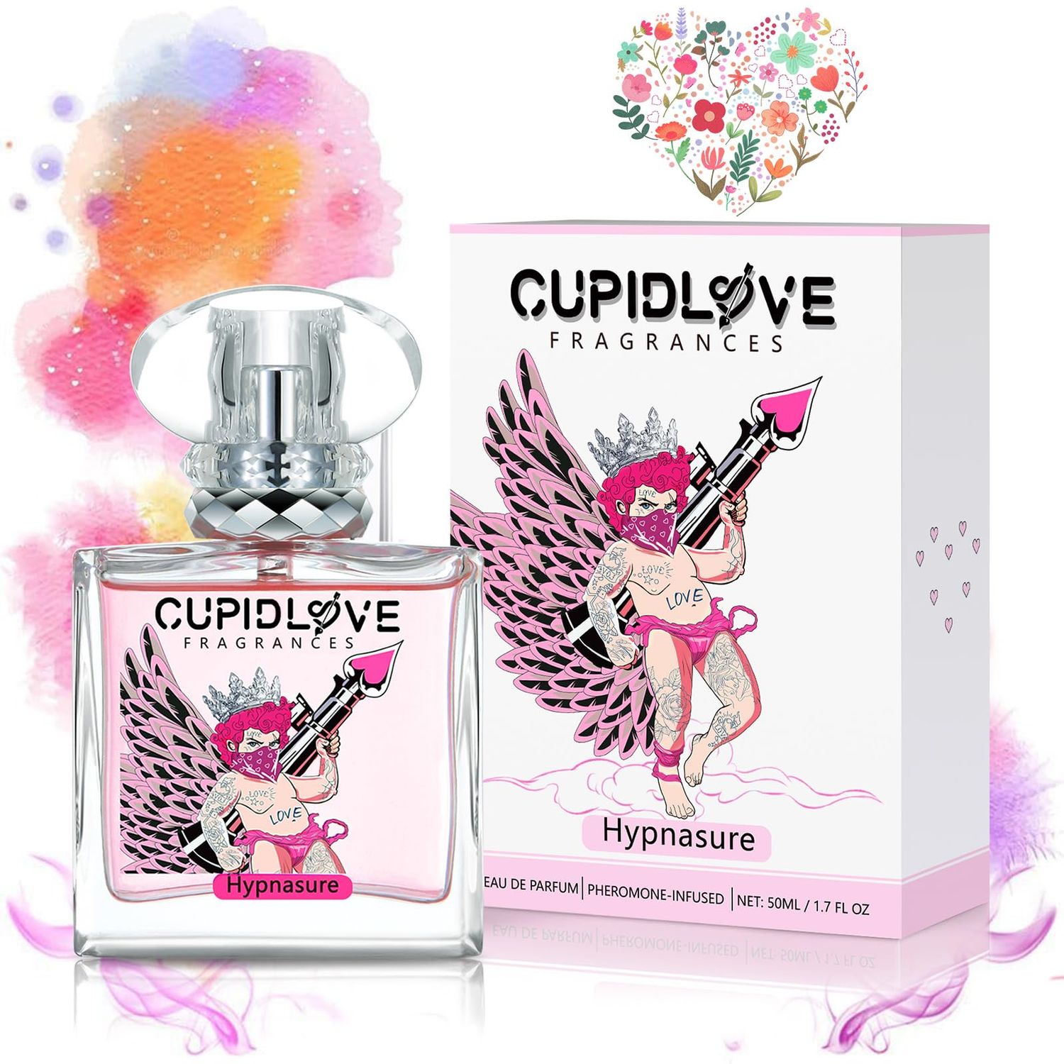 Original Hypnosis 2.0 Eau de Parfum, Real Pheromone-Infused Womens Perfume with Notes of White Gardenia, Anjou Pear &amp; Black Vanilla, Enhanced Scents Cologne Floral Fragrance, Long-lasting, 1.7 fl oz