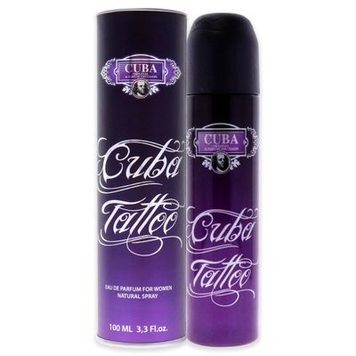 Cuba Womens Eau de Parfum Spray, Tattoo, 3.3 Oz