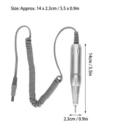 Joyzan Electric Nail Drill Pen, 35000RPM Handle Handpiece Polishing Machine Part Replacement Aluminum Alloy File Acrylic Powder Remover Gel Polisher Grinder Portable Manicure Pedicure Art Tool