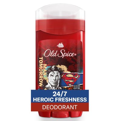 Old Spice Aluminum Free Deodorant for Men, 24/7 Freshness &amp; Lasting Scent, 24/7 Long Lasting Sweat &amp; Odor Protection, Smell Like a Hero, Superman, Bright Citrus and Cosmos Scent, 3 oz
