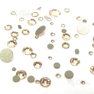 SILK (391) 144 pcs Swarovski 2058/2088 Crystal Flatbacks rhinestones nail art mixed with Sizes ss5, ss7, ss9, ss12, ss16, ss20, ss30