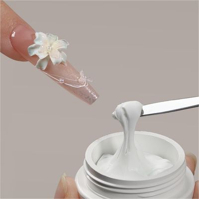 GAOY White 3D Sculpting Gel for Nail Art, 15g Solid Nail Gel Non-Sticky Hard for Carving Molding and Building