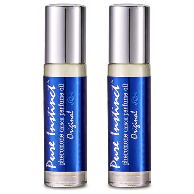 Pure Instinct Roll-On (2-Pack) - The Original Pheromone Infused Essential Oil Perfume Cologne - Unisex For Men and Women - TSA Ready