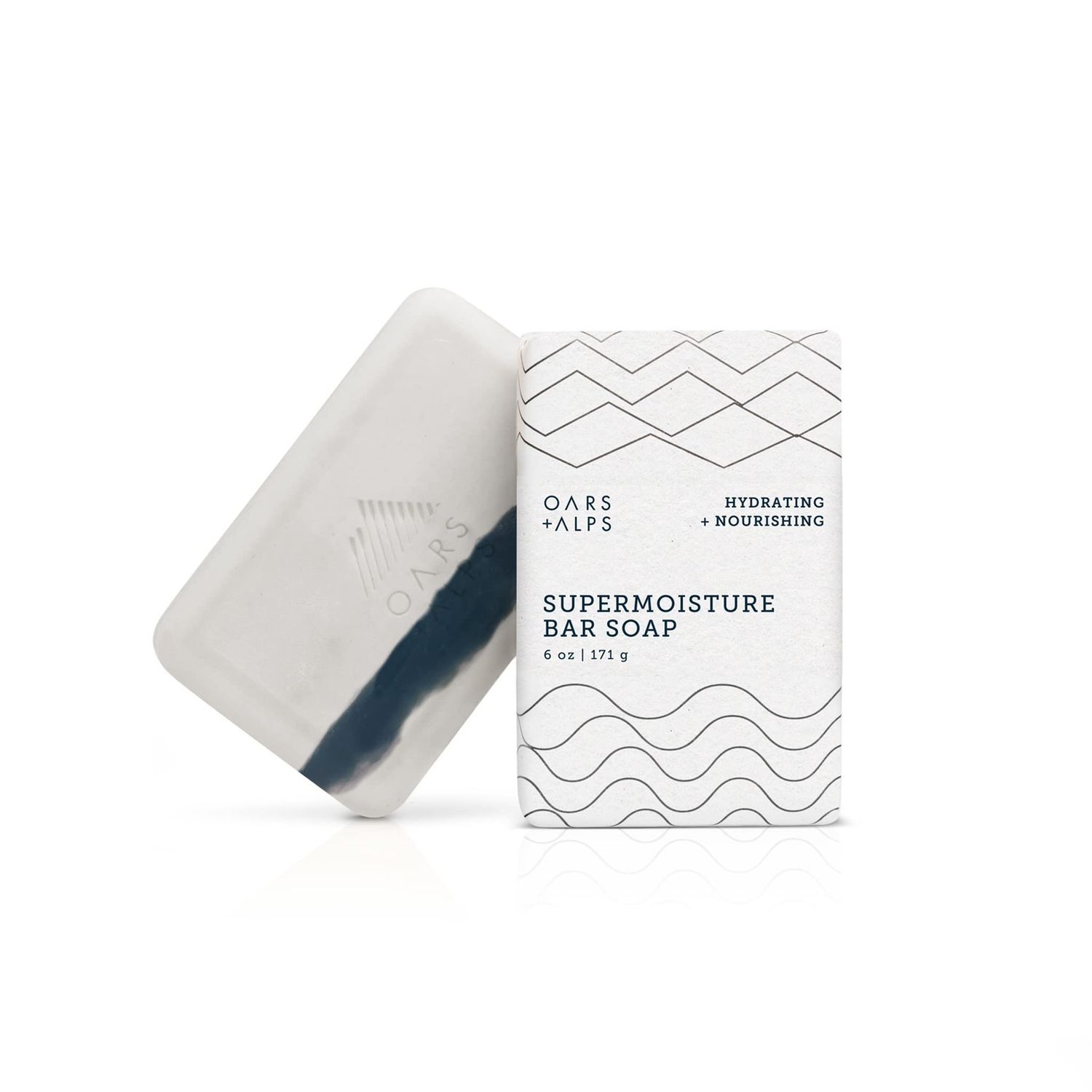 Oars Alps Supermoisture Moisturizing Mens Bar Soap, Dermatologist Tested and Made with Clean Ingredients, Travel Size, 1 Pack, 6 Oz