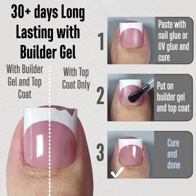 MUTIOVO French Tip Toe Nail Tips Press on, Sharp Square Pre-Designed Soft Gel False Toenail Extension, BERRY PINK Pre-applied Tip Primer &amp; Base Coat, Full Cover Acrylic for DIY x 15 Sizes 240 pcs