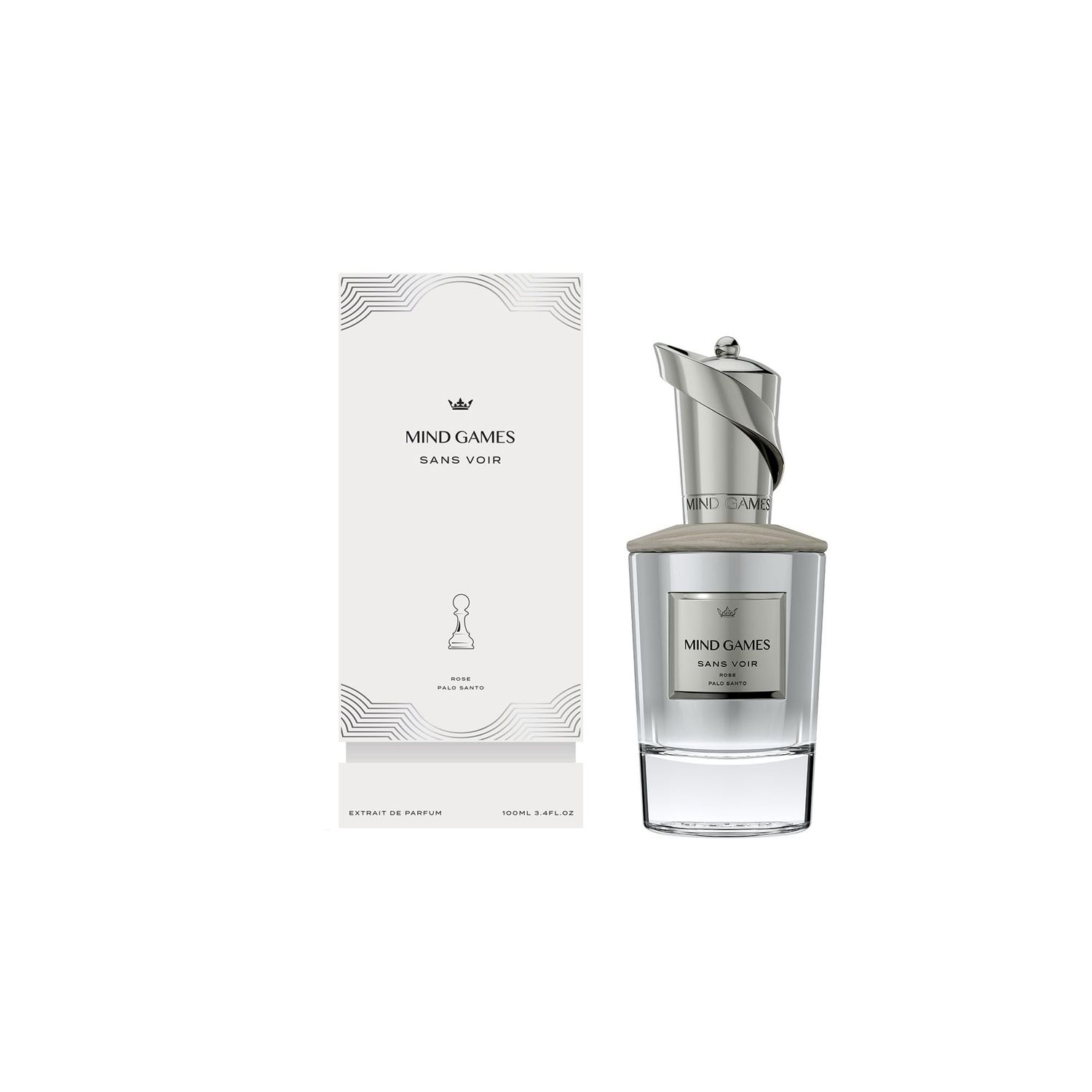 MIND GAMES Sans Voir - Luxury Perfume with Notes of Grapefruit, Incense &amp; Palo Santo - Elegant Extrait de Parfum for Women &amp; Men - Floral &amp; Woody Perfume - 100 mL/3.4 oz