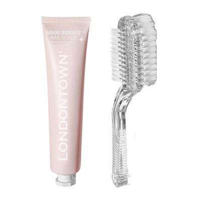 LONDONTOWN Mani Bright Nail Scrub - Brightening Nail Whitener for Hands &amp; Feet to Combat Stains Discoloration Yellow Dullness, 1.5fl oz