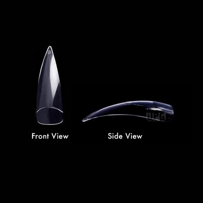 Long Sharp Stiletto Nail Tips with Deep Curve for Nail Art, False, Artificial, Acrylic, Drag Queen Nails, Nail Gloves and Cosplay Claws