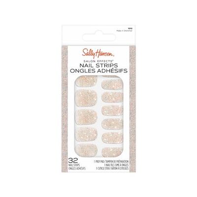 Sally Hansen Salon Effects, Make It Shimmer, Nail Strips, No UV Light Needed, No Dry Time, Long-Lasting, Non-Damaging, No Chipping