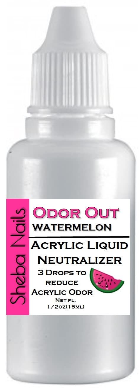 SHEBA NAILS Odor Out Acrylic Liquid Neutralizer 1/2oz Watermelon Scent- Minimizes Acrylic Liquid Monomer Odor