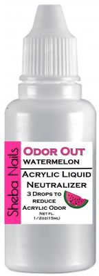 SHEBA NAILS Odor Out Acrylic Liquid Neutralizer 1/2oz Watermelon Scent- Minimizes Acrylic Liquid Monomer Odor