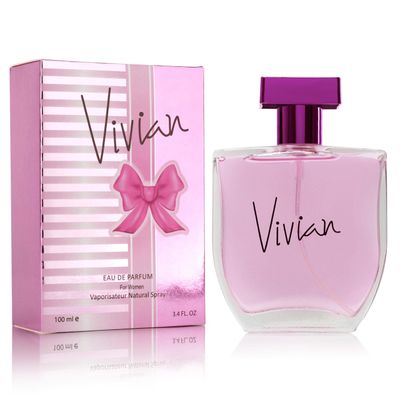 Vivian for Women - Floral Fruity Long Lasting Fragrance - Top Notes of Red Berries &amp; Rose - Base Scents of Creme Brulee &amp; Caramel - Paraben Free &amp; Cruelty Free - Elegant 100ml Bottle, Parfume Women