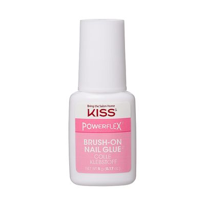 KISS PowerFlex Ultra-Hold Super Strength Instant Bond Flex Formula Brush-On Nail Glue, Application of Artificial Nails &amp; Natural Nail Repair - 3-Pack, Net Wt. 5g (0.17 oz.) Each