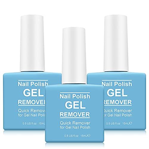 Gel Polish Remover for Nails (3Pack), Nail Polish Remover Tools Quick &amp; Easy Remove Gel Polishs in 3-5 Minutes at Home, Dont Hurt Nails