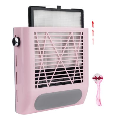 CoFashion Nail Dust Collector for Acrylic Nails Vacuum Machine, 80W Adjustable Vacuum, Electric Nails Filter for Manicure Nail Fan Dust Collector