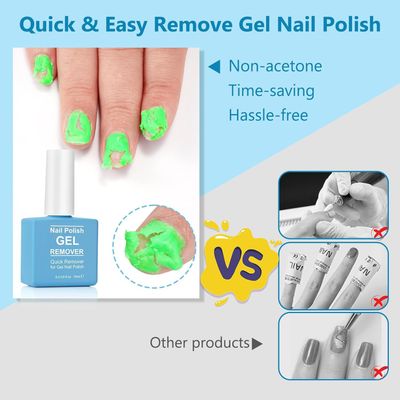 Gel Polish Remover for Nails (3Pack), Nail Polish Remover Tools Quick &amp; Easy Remove Gel Polishs in 3-5 Minutes at Home, Dont Hurt Nails