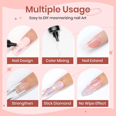 SUPWEE 3D Nail Art Gel Clear Sculpting Gel for Nail Art Design DIY 3D Embossing Gel for Painting Drawing Carving Nails Gel Nail Tube Home DIY Modeling Decoration Manicure