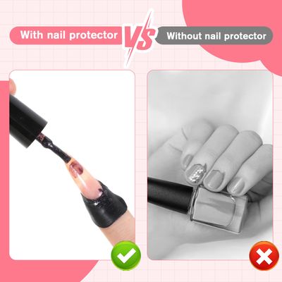 cobee 120 Pcs Nail Polish Protector for Fingers, Colour Mixture Latex Nail Polish Barrier Peel Off Skin Nail Tape, Nail Polish Accessories for Nails Stamp Nail Art Stickers(Colour mixture)