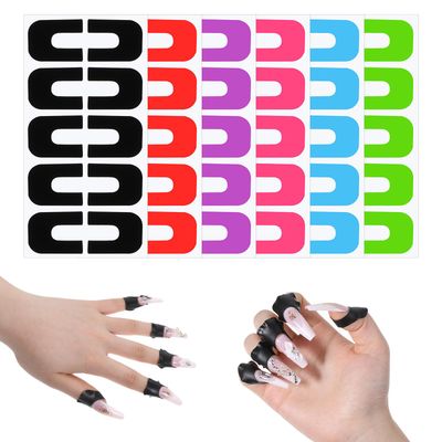 cobee 120 Pcs Nail Polish Protector for Fingers, Colour Mixture Latex Nail Polish Barrier Peel Off Skin Nail Tape, Nail Polish Accessories for Nails Stamp Nail Art Stickers(Colour mixture)