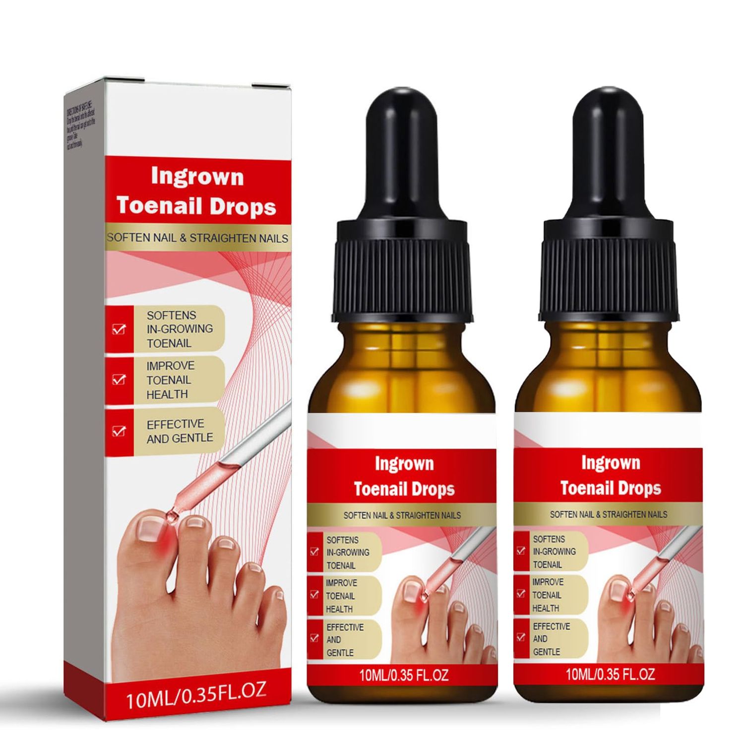Ingrown Toe Nail Relief - Ingrown Toenail Treatment 2pcs - Ingrown Toenail Drops - Nail Care For Ingrown Toenail Discomfort - Ingrown Toenail Essential Oil For Softener And Remit