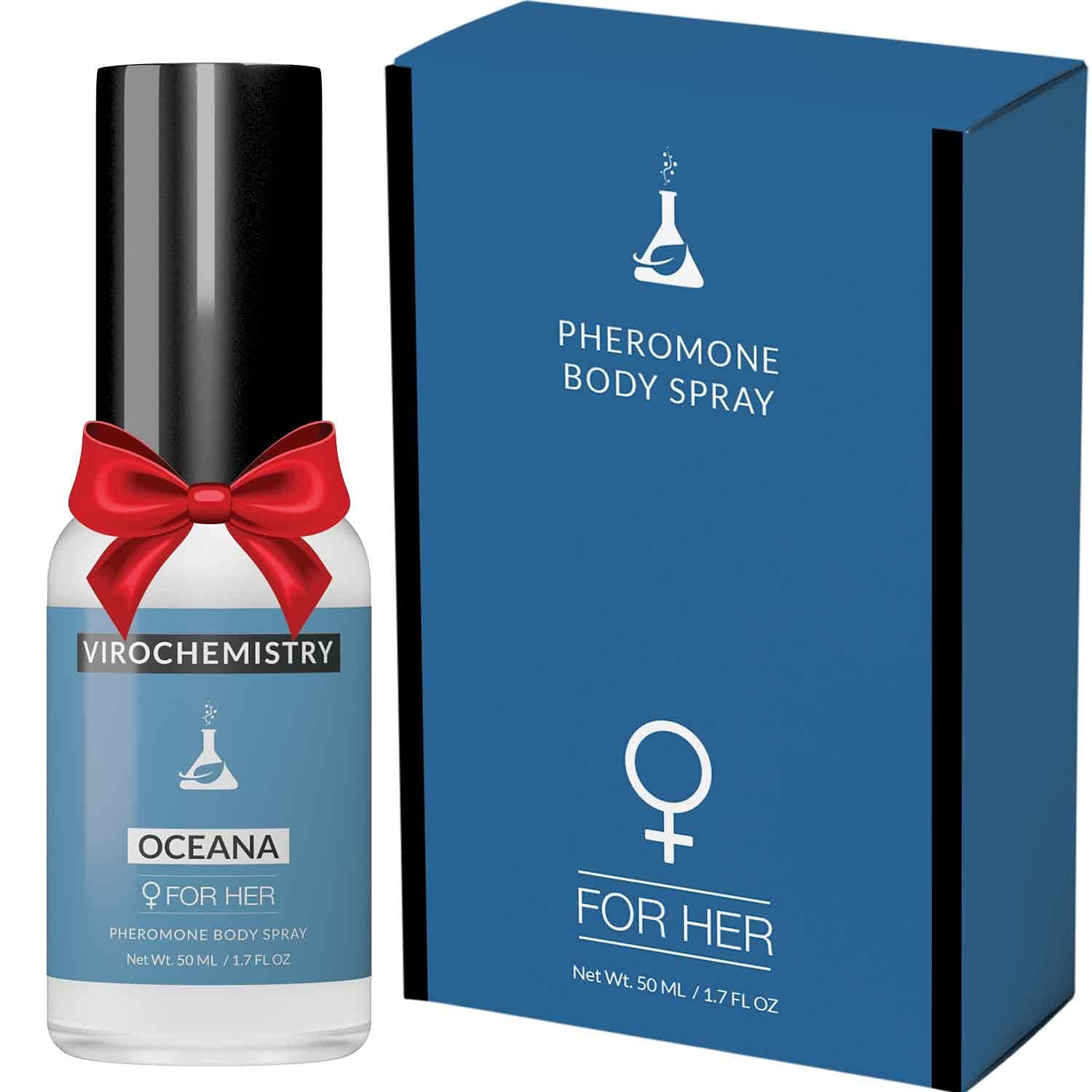 VIROCHEMISTRY Pheromones For Women (OCEANA) Body Spray - Elegant, Ultra Strength Organic Human Pheromones Fragrance Body Spray 50mL - Human Grade Pheromones to Attract Men