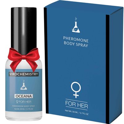 VIROCHEMISTRY Pheromones For Women (OCEANA) Body Spray - Elegant, Ultra Strength Organic Human Pheromones Fragrance Body Spray 50mL - Human Grade Pheromones to Attract Men