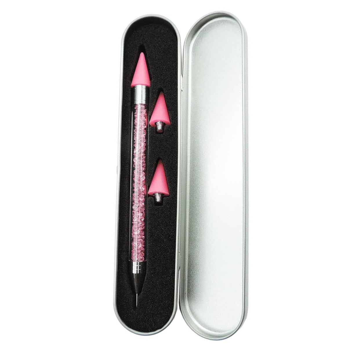 Mouygj Rhinestone Picker Dotting Pen, Nail Dotting Tool Double Head Wax Pen, Rhinestone Pickup Tool for DIY Nail Art