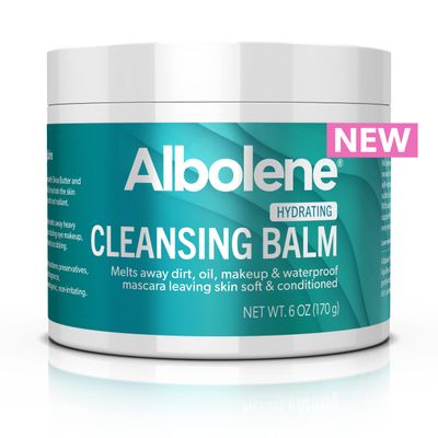 Albolene Cleansing Balm - Hydrating Makeup Remover &amp; Face Wash with Shea Butter &amp; Jojoba Oil - Gently Dissolves Waterproof Makeup - Fragrance-Free, Dermatologist-Developed, (6 fl oz)