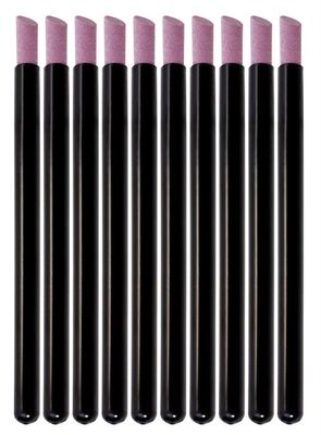 ONLYKXY 10pcs Pumice Stone Nail Cuticle Pushers Black Plastic Handle Trimmer Cleaning Cuticle Remover Stick Nail File Art Manicure Pedicure Tools for Nails Cuticles Fingernail Care13.5cm/5.31inch