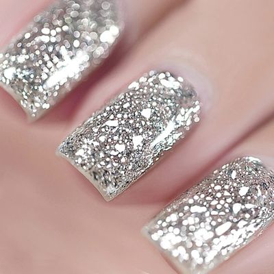 Vishine Gel Nail Polish 15ml, Glitter Silver Sparkle Shiny Color Soak Off UV LED Long-Lasting Nail Gel Polish Nail Art Home DIY Manicure Nail Salon Varnish 922
