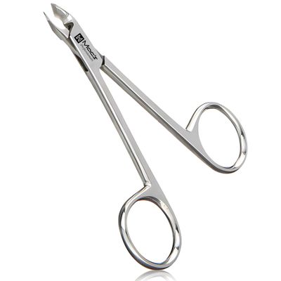 MACS Cuticle Remover Scissors Style - Stainless Steel Cuticle Trimmer &amp; Nail Tools, Professional Quality Mini Clipper/Nipper with Half Jaw for Precise Cuticle Care