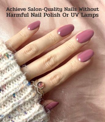 ruyeefam Nail Polish Strips - 22 Pcs Salon Quality Gel Nail Stickers - Long Lasting Wraps (Drama Queen Jam Pink)