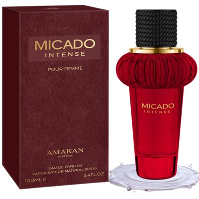 AMARAN Micado Intense, Womens Eau de Parfum (EDP) 3.4 FL. Oz (100ml), Womens Perfume with Notes of Mandarin Orange, Orange Blossom, Tuberose, Neroli, Tonka Bean, Sandalwood, Marshmallow