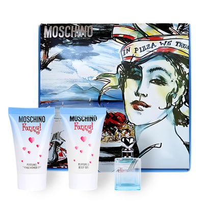 Moschino Funny! Gift Set for Women - Mini Perfume Collection EDT Spray &amp; Lotion Combo