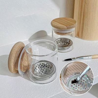 monomer holder,Nails Tips Art Acrylic liquid powder removal cup,Nail glitter Brushes wash cup, Nail Brushes wash cup-The cup to remove glitter and glitter from a nail brush1 pack