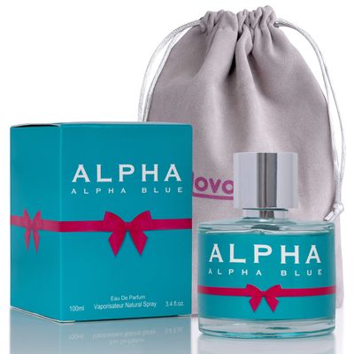 NovoGlow Alpha Blue for Women - 3.4 Fl Oz Oz Eau De Parfum Spray - Long Lasting Fruity &amp; Floral Fragrance Smell Fresh &amp; Feminine All Day Includes Carrying Pouch Gift for Women for All Occasions