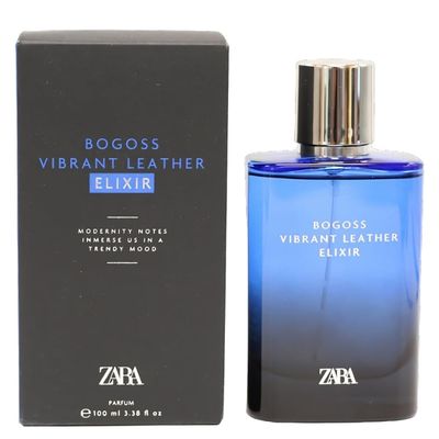 Zara Bogoss Vibrant Leather Elixir Men Perfume Intense &amp; Long Lasting Fragrance with Bergamot Pineapple Leather &amp; Woody Notes Scent EDP Eau de Parfum 100ml (3.4 fl. oz.)