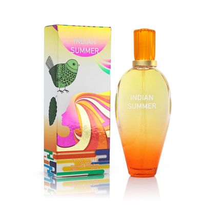 Indian Summer for Women 3.4 Fl Oz- Opening Scents of Mango, Nectarine &amp; Orange - Sweet, Milky &amp; Tropical Aromas of Coconut Blend - Base Notes of Sandalwood &amp; Musk - Natural &amp; Paraben Free, Parfume