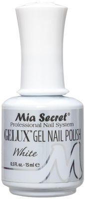 Mia Secret Gelux Soak-off Gel Nail Polish - Color White - UV Lamp Cured - Long-Lasting - Professional Gel Enamel