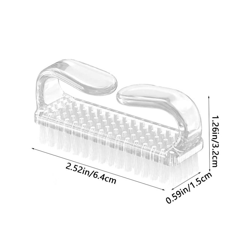 5 Pcs Handle Grip Nail Brush for Cleaning Fingernails, Nail Scrub Brush Fingernail Brush Nail Cleaning Brush with Soft Bristles for Toes and Nails Men Women (S)