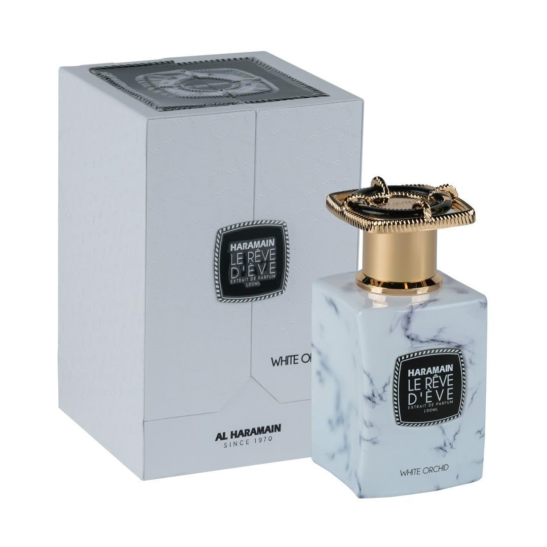 Al Haramain Le Reve Deve White Orchid for Women - Arabian Perfume for Women - Long Lasting Fragrance - Arabic Perfume - Extrait De Parfum - 3.33 oz EDP Spray