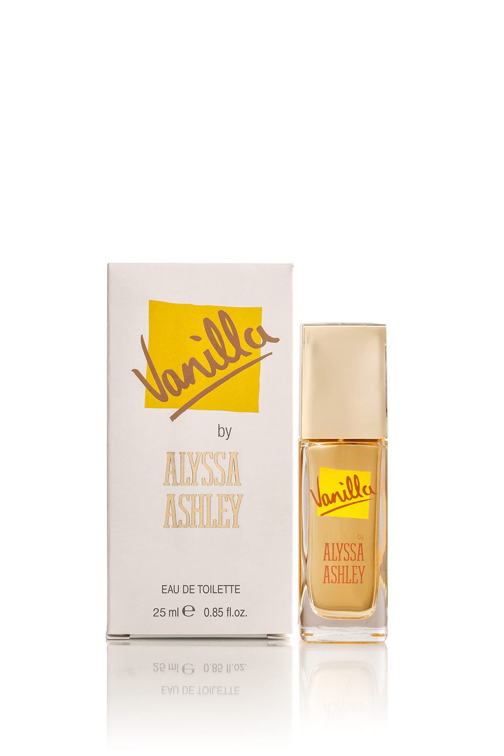 Alyssa Ashley Vanilla - Mini Perfumes for Women - Vanilla Fragrance with White Flowers and White Rose Petals - 0.85 oz EDT Spray