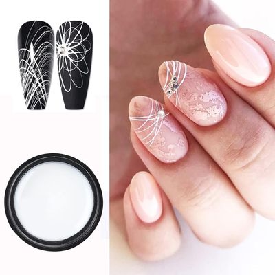Vonrui White Spider Gel for Nails, White Gel Paint for Nails Art UV LED Nail Design Manicure Spider Paint Nail Gel for Nail Art