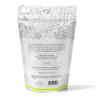 Pedestrian Project Purifying Foot Soaking Salts - Softens, Soothes, Detoxifies - Himalayan & Epsom Salt, Marula & Meadowfoam Oils, Vegan, Non-GMO, Cruelty Free, 14 Oz