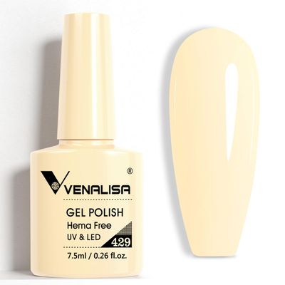 VENALISA Yellow Gel Nail Polish 1 Pcs Pastel Yellow Color Gel Polish UV Soak Off DIY at Home Manicure Salon Nail Art For Girls Women