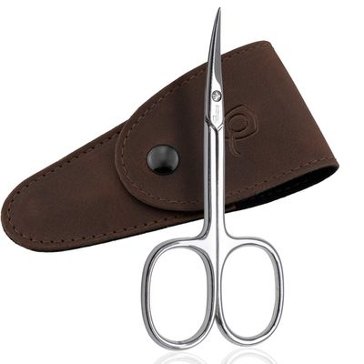Solingen Curved Cuticle Scissors - Precision German Steel for Manicure &amp; Pedicure, Eyebrow &amp; Eyelash Grooming, Extra Sharp with Premium Storage Case