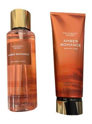Victorias Secret Amber Romance Fragrance Mist and Body Lotion Gift Set (Amber Romance)