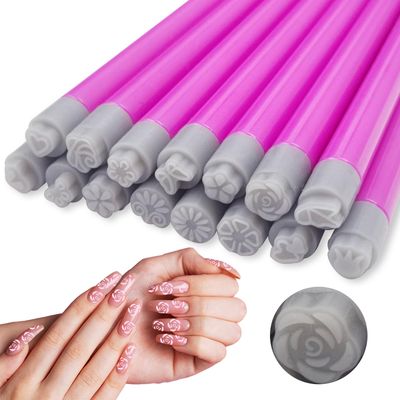 Starfa Lab 15PCS Nail Art Stamp Pen Set Flower Butterfly Designs,Nail Art Tools DIY Manicures With Different Patterns for Women Girls,Beginner Nail Art Transfer Pen Design Tools for Salon at Home