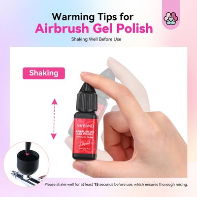 SAVILAND Airbrush Gel Nail Polish: 12 vitality Colors Set with Fine Mist Nail for Color Spray Perfect Nail Polish Nail Art Design