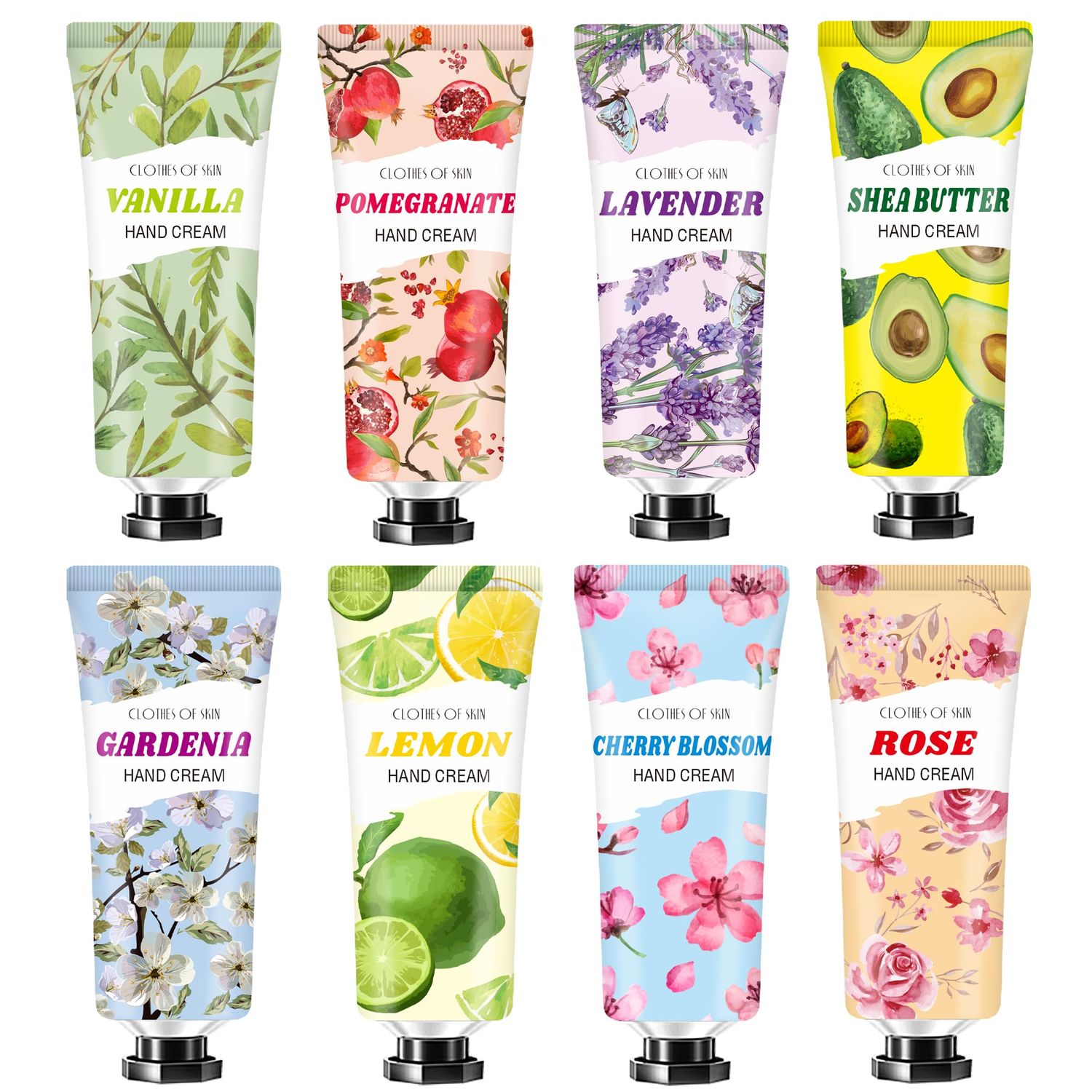 CRISTALBOX 8 PACK Hand Cream Christmas Gifts for Women,Travel Size in Bulk Lotions for Dry Hands,Mini Hand Lotion for Mothers Day Gifts,Easter Gift for Teens,Appreciation Gift,Baby Shower Party Gift